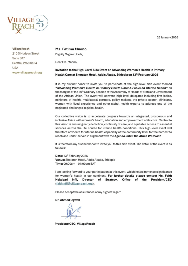 Village Reach Letter